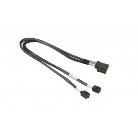 Kabel 2x MiniSAS HD prostokątne na 2x MiniSAS HD proste 50cm Supermicro CBL-SAST-0671