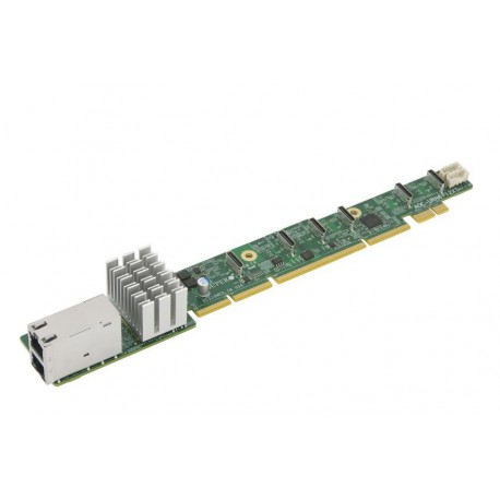 1U Ultra Riser with 2 10Gbase-T and 6 NVMe ports