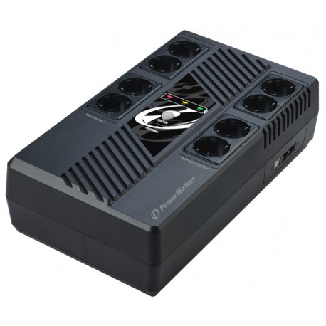 UPS POWERWALKER VI 800 MS LINE-INTERACTIVE 800VA 8X SCHUKO USB HID ŁADOWARKA