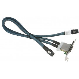 Kabel MiniSAS wewnętrzny na 2 porty zewnętrzne o pełnej wysokości 66/59cm Supermicro CBL-0168L