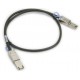 External IPASS mini SAS x4 cable. 100cm. 28AWG