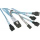 Kabel wewnętrzny IPass na 4x SATA Supermicro CBL-0176L-01