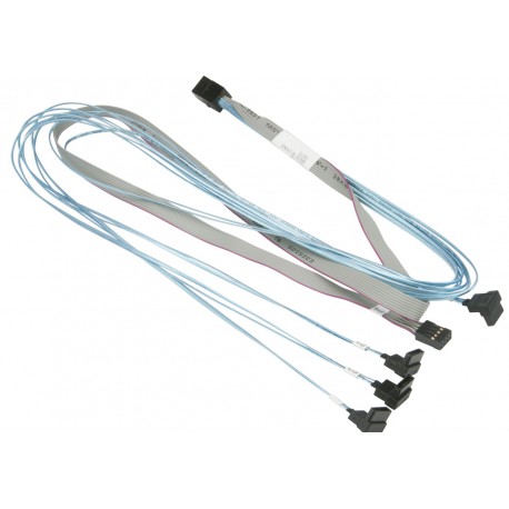 Kabel MiniSAS HD odwrócony crossover na 4x SATA 75cm Supermicro CBL-SAST-0823