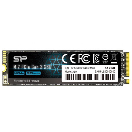 Dysk SSD Silicon Power A60 512GB M.2 NVMe PCIe