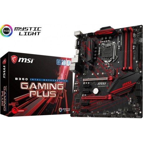 MSI B360 GAMING PLUS (LGA 1151 4x DDR4 DIMM ATX CrossFire) MSI B360 GAMING PLUS (LGA 1151 4x DDR4 DIMM ATX CrossFire)